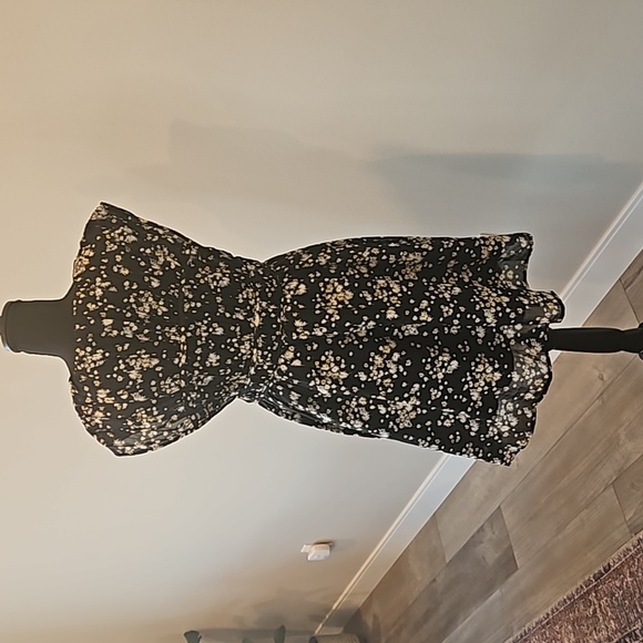 NWT Scotch & Soda | V-neck Sleeveless Mini Dress Black Dandelion | Women Large - Picture 3 of 11